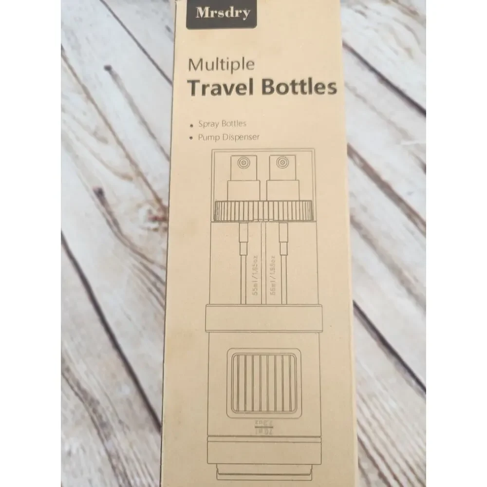 Mrsdry 4 In 1 Travel Bottles NEW Black Spray Bottle Pump Dispenser